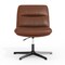 Merrick Lane Biel Mid-Back Height-Adjustable Stationary Armless Swivel Office Chair - Padded Upholstered Wide Back and Seat, Strong Frame